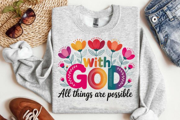 Boho Floral Christian PNG: A Versatile Graphic for T-Shirt Designs