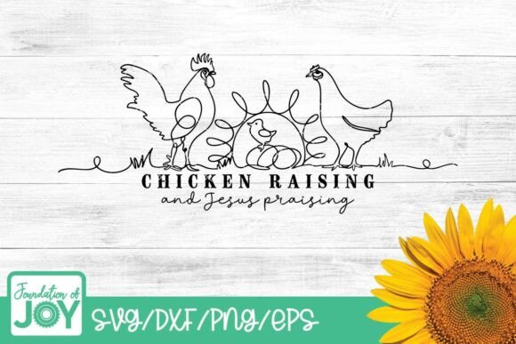 Chicken Raising Jesus Praising Svg for T-Shirt Designs