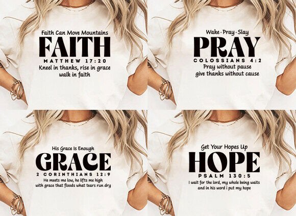 Christian Bible Verse Svg Bundle, Pray: Perfect for T-Shirt Designs and Graphics