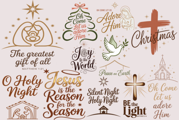 Christian Christmas SVG Bundle: Perfect for T-Shirt Designs & Graphics