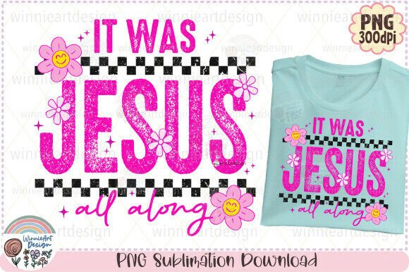 Christian Jesus Quote Retro Pink Checker: A Versatile T-Shirt Design Graphic