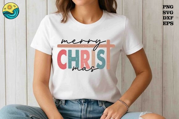 Christian Merry Christmas SVG PNG for T-Shirt Designs and Graphics