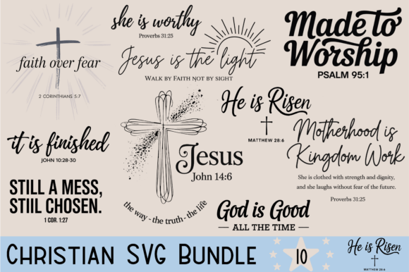 Christian Quote PNG for Embroidery Projects