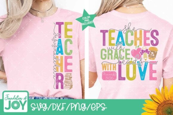 Christian Teacher Png, Bible Verses Svg for T-Shirt Designs and Graphics