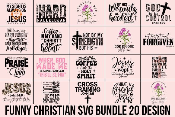 Funny Christian Svg Bundle: A Versatile Graphics Set for T-Shirt Designs
