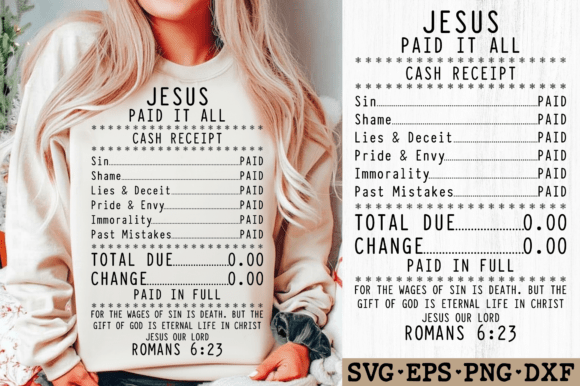 Jesus Paid It All SVG: A Versatile Graphic for T-Shirt Designs