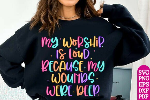Jesus Png File My Worship is Loud: A Bold Embroidery Choice