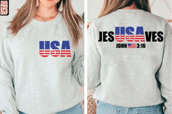 Jesus Saves JesUSAves USA Flag PNG: A Versatile T-Shirt Design Graphic