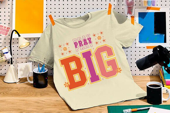 Pray Big Svg: A Faithful Embroidery Design