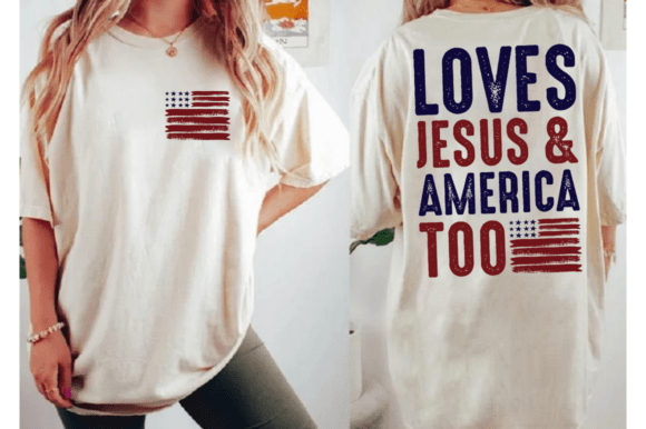 Review: Loves Jesus and America Too PNG for Graphics & T-Shirt Designs